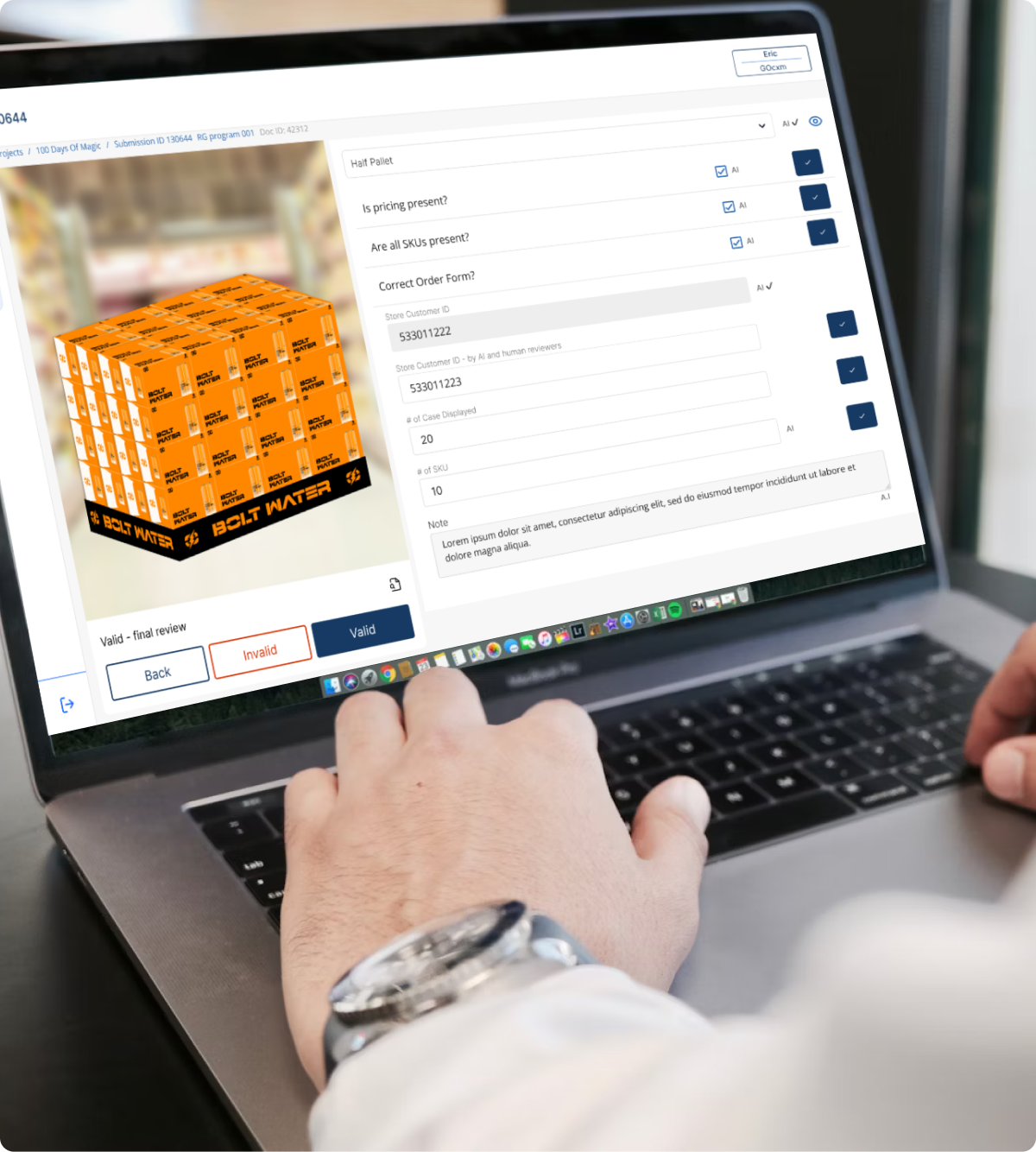 Laptop with data analytics